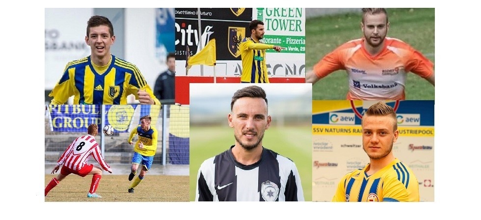 Da sinistra Lorenzo Ferraglia, Andrea Gattamelata, Fabio Bertoldi - Mattias Tessaro, Elis Kaptina, Matthias Bacher
